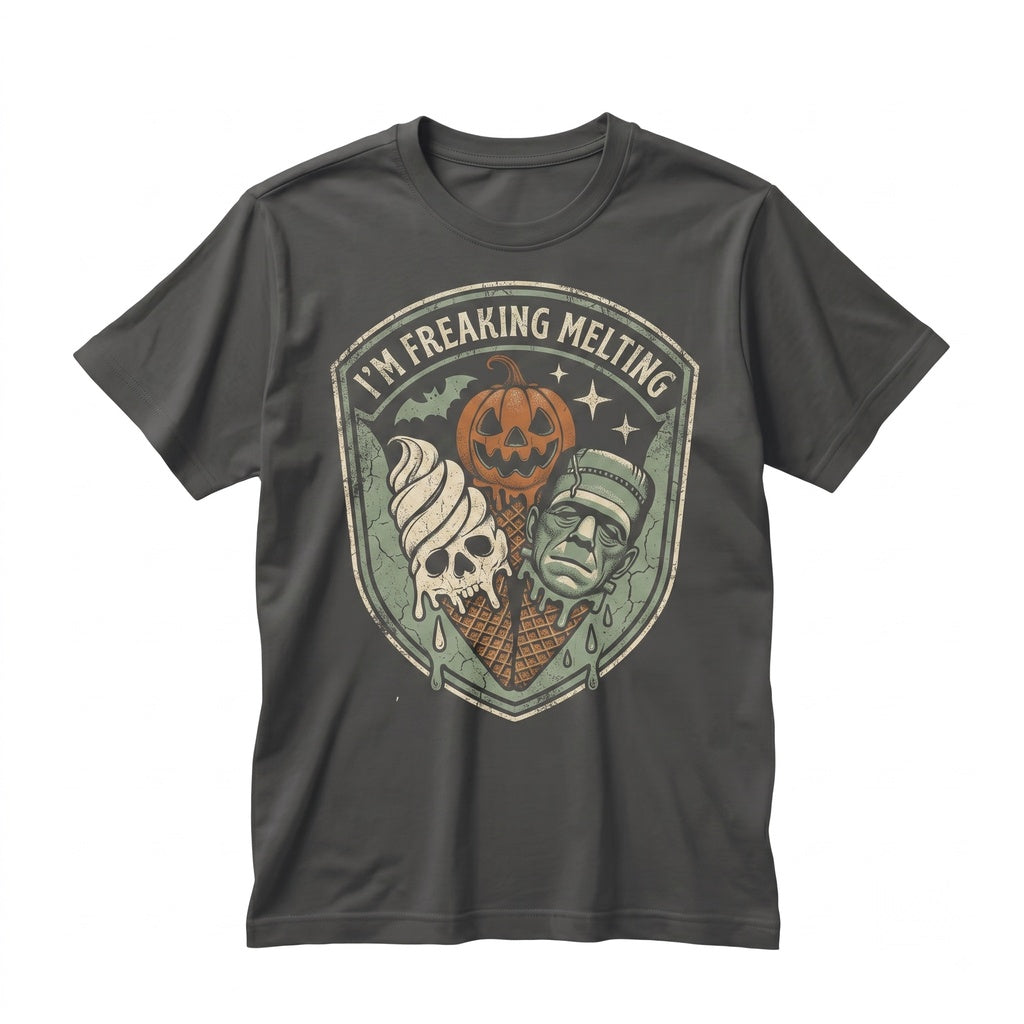 Im Freaking Melting Ice Cream Graphic Halloween Summer Vibes Unisex TShirt