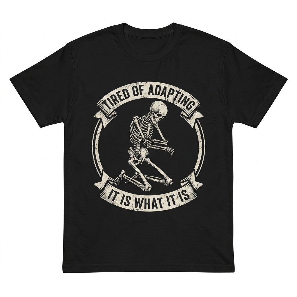 It Is What It Is Sarcastic Skeleton Skull Meme Funny Vintage Graphic Cotton Unisex TShirt
