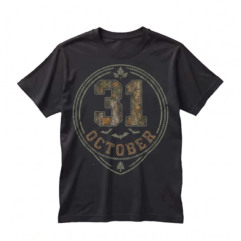 Vintage Duck Camo Halloween October 31 Fall Vibes Crewneck Unisex TShirt