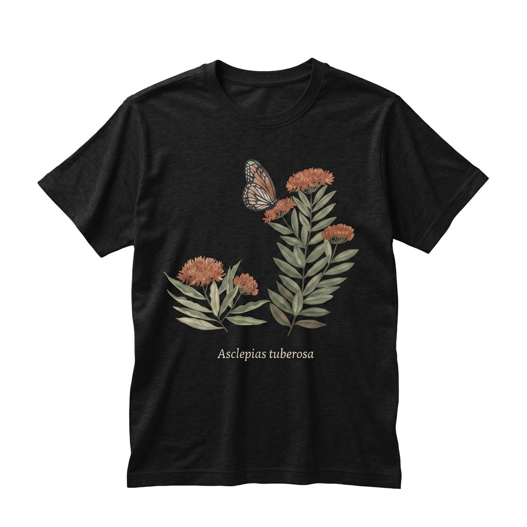 Monarch Butterfly Milkweed Native Botanic Eco Friendly Nature Lover Gift Gardener Apparel Unisex TShirt