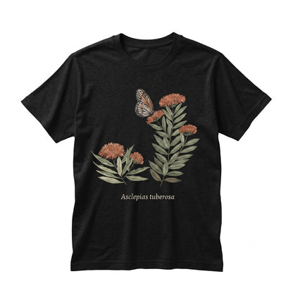Monarch Butterfly Milkweed Native Botanic Eco Friendly Nature Lover Gift Gardener Apparel Unisex TShirt