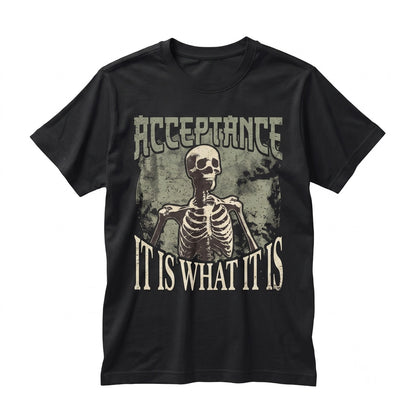 Funny Japanese Skeleton Graphic Aesthetic Harajuku Streetwear Vintage Cotton Unisex TShirt