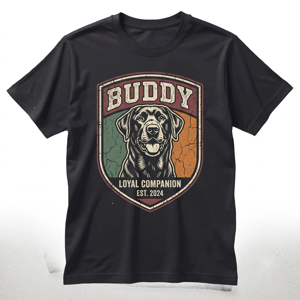Personalized Retro Sunset Pet Photo Portrait Gift Cat Dog Graphic Unisex TShirt