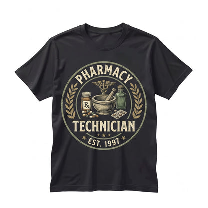 Vintage Apothecary Pharmacy Technician Gift Medical Professional Healthcare Worker Apparel Unisex TShirt
