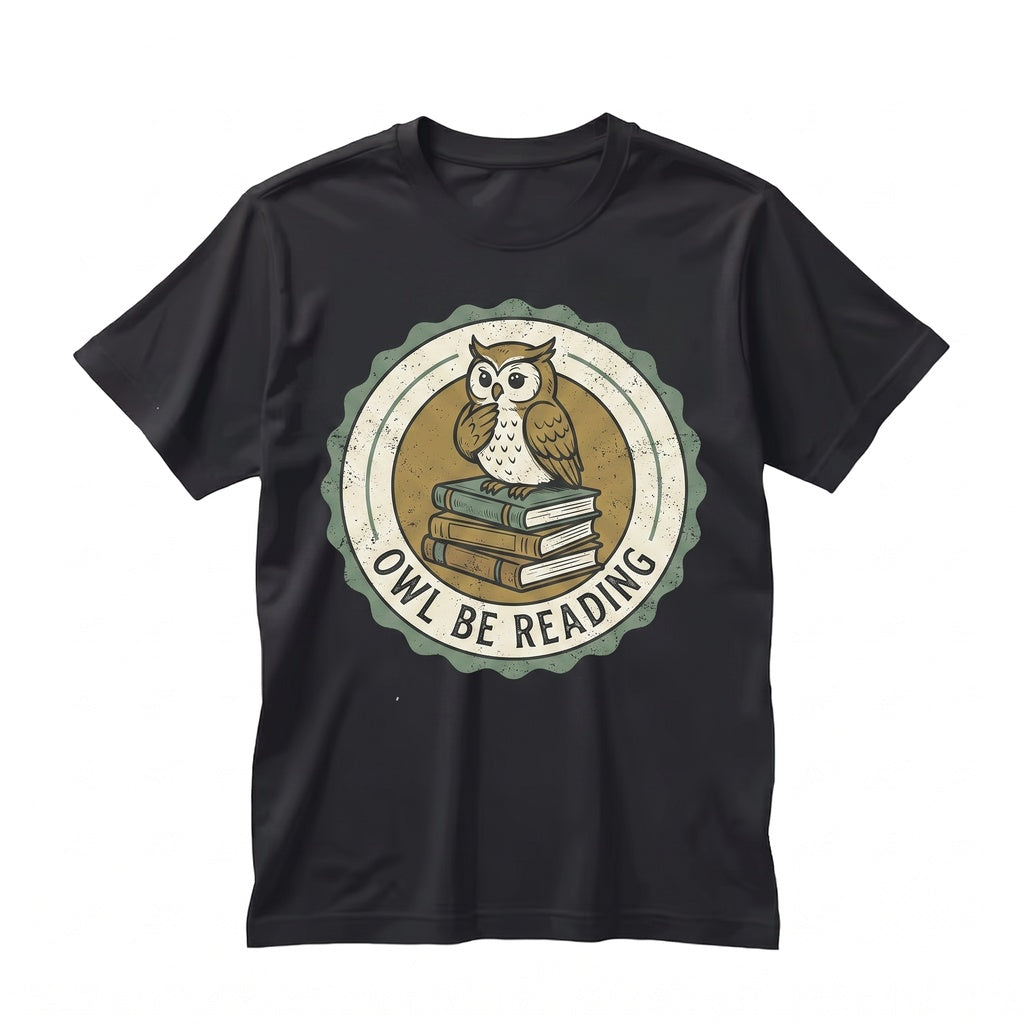 Owl Be Reading Embroidered Cute Book Lover Funny Reader Gift Cozy Bookworm Unisex TShirt