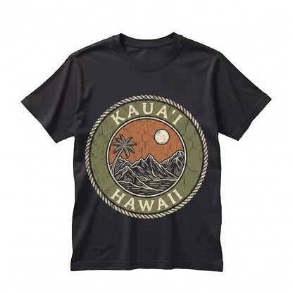Kauai Hawaii Embroidered Tropical Island Vintage Souvenir Apparel Unisex TShirt