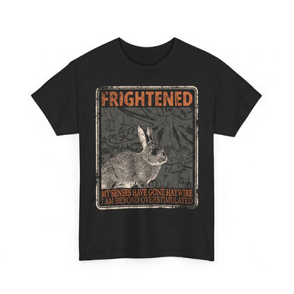 Vintage Japanese Frightened Rabbit Graphic Cotton Apparel Unisex TShirt
