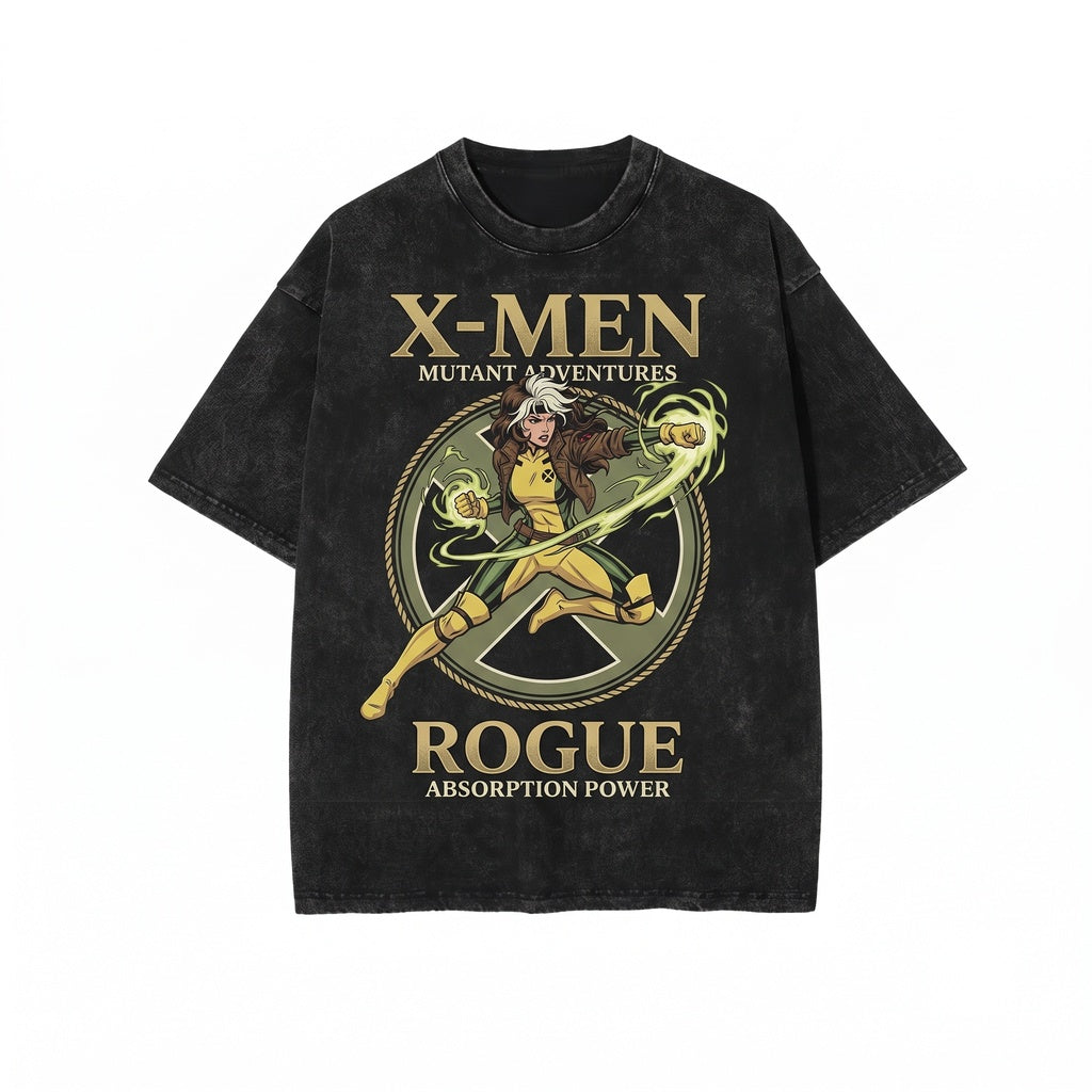 Rogue Mutant Heroine Graphic Comic 97 Oversized Vintage Apparel Unisex TShirt