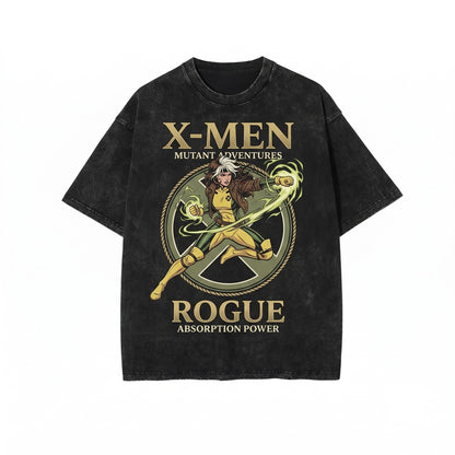 Rogue Mutant Heroine Graphic Comic 97 Oversized Vintage Apparel Unisex TShirt