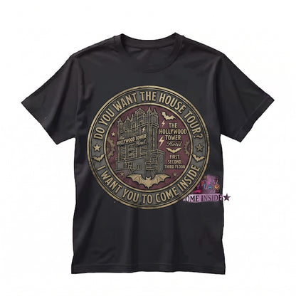 Hollywood Tower Hotel Dropping In Vintage Theme Park Matching Family Vacation Apparel Graphic Unisex TShirt