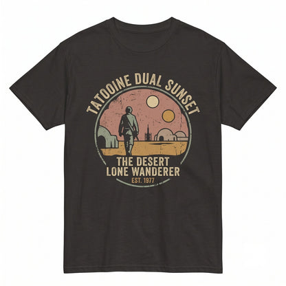 Vintage Luke Skywalker Painted Sci-Fi Film Poster Graphic Apparel, Retro Space Opera A New Hope Unisex TShirt