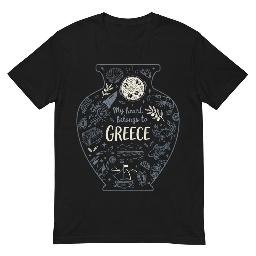 Retro Greek Seafood Lover Graphic Vacation Unisex TShirt