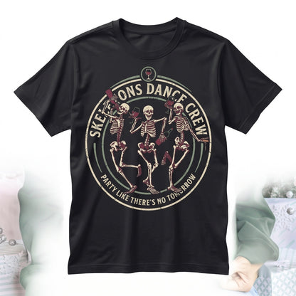 Spooky Season Halloween Wine Lover Ghost Skeleton Happy Graphic Unisex TShirt