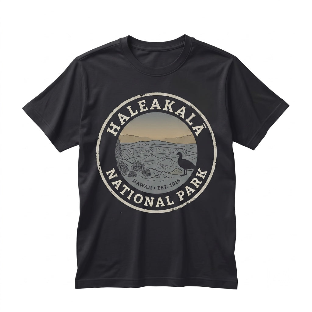 Haleakala National Park Vintage Hawaii Volcano Maui Sunset Tropical Adventure Travel Gift Unisex TShirt