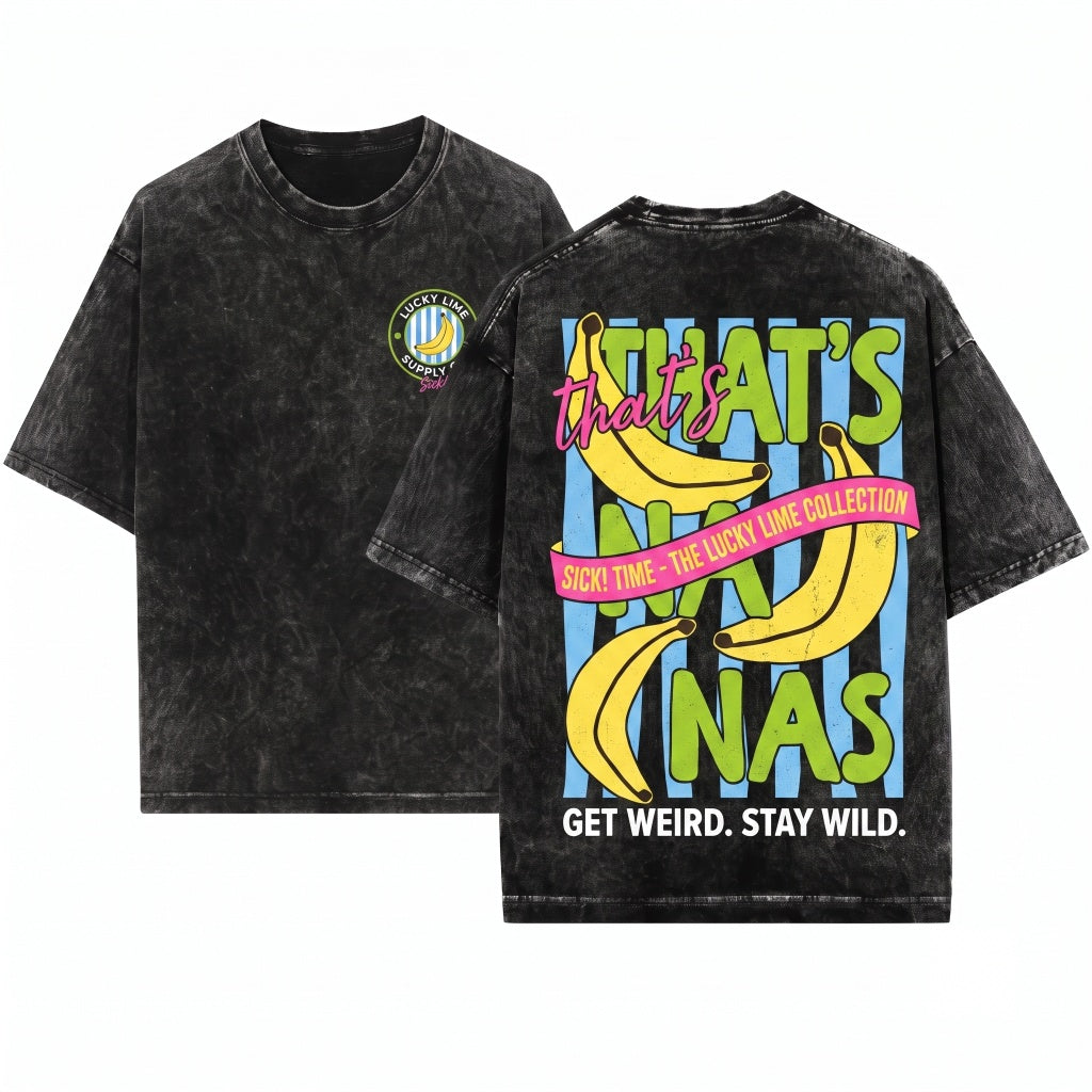 Retro Food Pun Summer Banana Graphic Trendy Wash Top