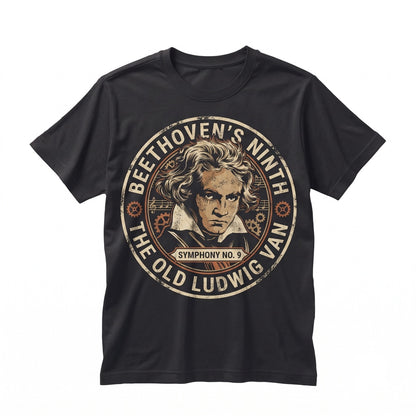 Vintage Dystopian Beethoven Graphic Top,Vintage Dystopian Movie Graphic Clockwork Ludwig Van Beethoven Cotton Apparel Unisex
