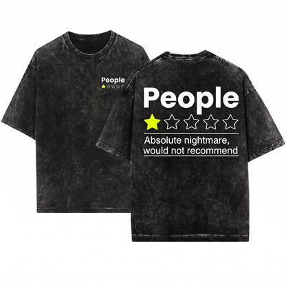 Introvert People Would Not Recommend Humorous Gift Ideas Unisex Wash T-Shirt