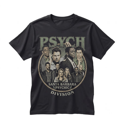 Psych Television Comedy Detective Duo Shawn Gus Retro 2000s Pop Culture Graphic Cotton Unisex TShirt