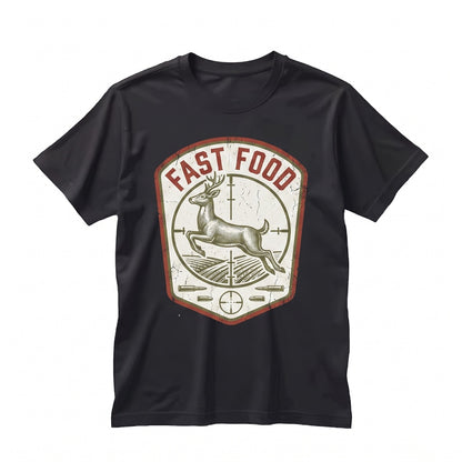 Funny Fast Food Deer Hunter Dad Gift Ideas Graphic Novelty Humor Apparel Unisex TShirt