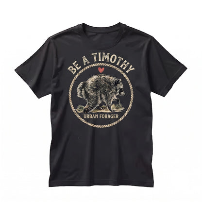 Jimothy Raccoon Badge Reel Seattle Short Spine Meme Animal Humor Unisex TShirt