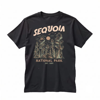 Sequoia National Park Retro Vintage Nature Lover Graphic Apparel Unisex TShirt