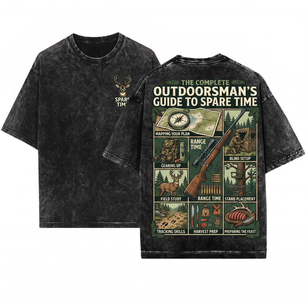 Things I Do In My Spare Time Deer Hunting Outdoorsman Dad Gift Hobby Apparel Unisex Wash T-Shirt