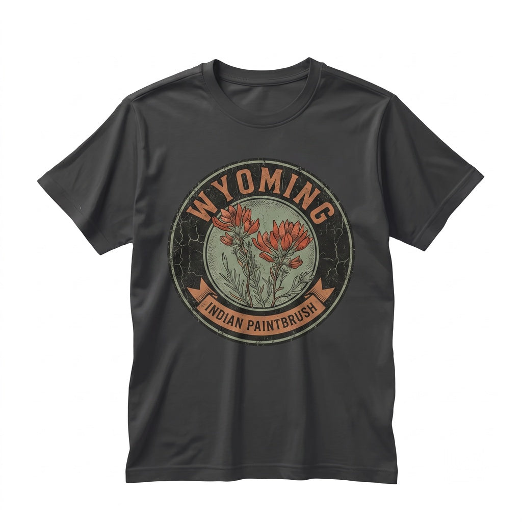 Wyoming Indian Paintbrush Floral Crewneck Graphic Wildflower Botanical Vintage Apparel Unisex TShirt