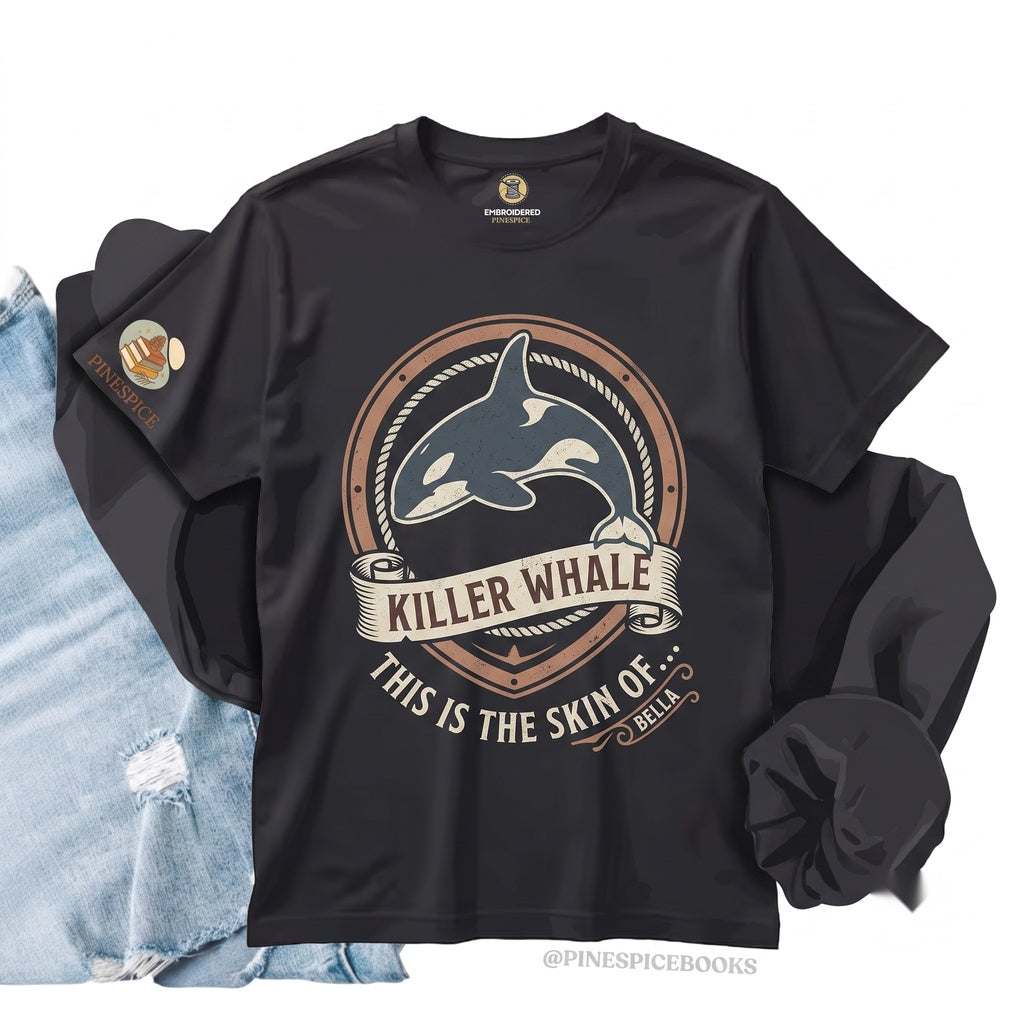 Skin of a Killer Whale Embroidered Orca Marine Animal Graphic Unisex TShirt
