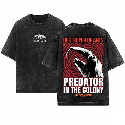 Destroyer Of Colonies Anteater Crewneck Graphic Unisex Wash T-Shirt