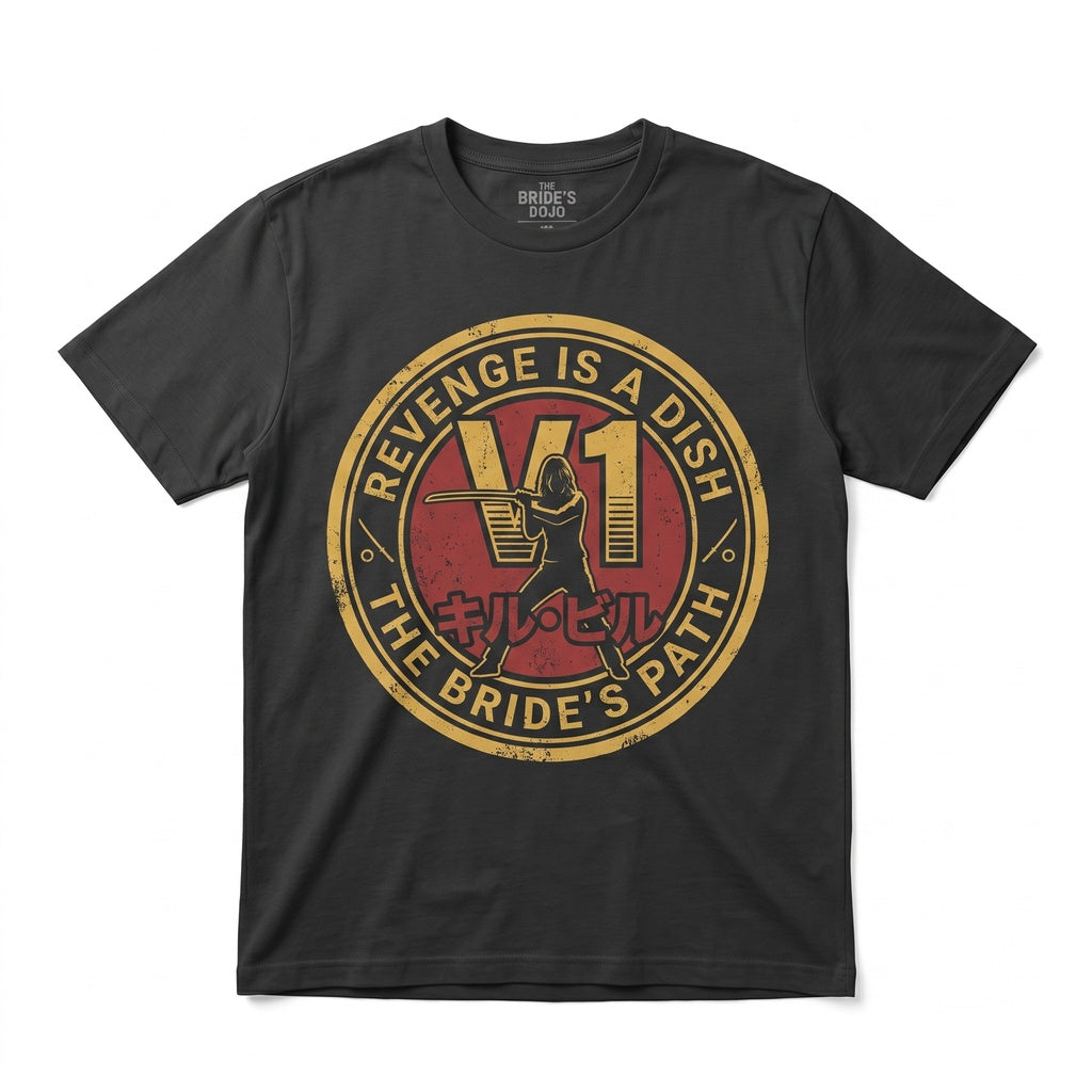 The Bride Minimal Revenge Cult Film Graphic Katana Martial Arts Cinema Clothing Unisex TShirt