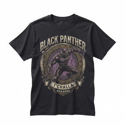 Oversized Wakanda Forever Graphic Tchalla Tribute Superhero Fan Gift Apparel Black Unisex TShirt