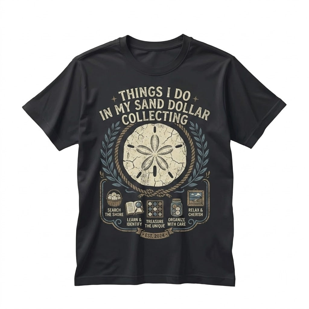 Sand Dollar Distressed Graphic Seashell Collector Coastal Aesthetic Unisex TShirt