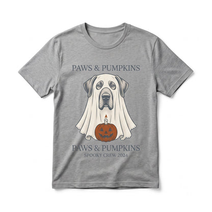 Halloween Ghost Dog Crewneck Sweater, Spooky Season Puppy Canine Graphic Pullover, Fall Unisex TShirt