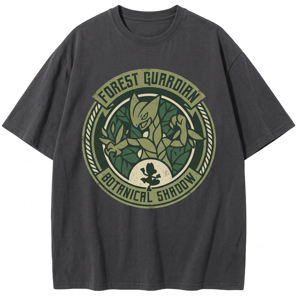 Vintage Treecko Sceptile Washed Graphic Anime Oversized Retro Gamer Streetwear Unisex TShirt
