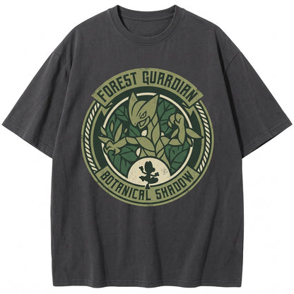 Vintage Treecko Sceptile Washed Graphic Anime Oversized Retro Gamer Streetwear Unisex TShirt