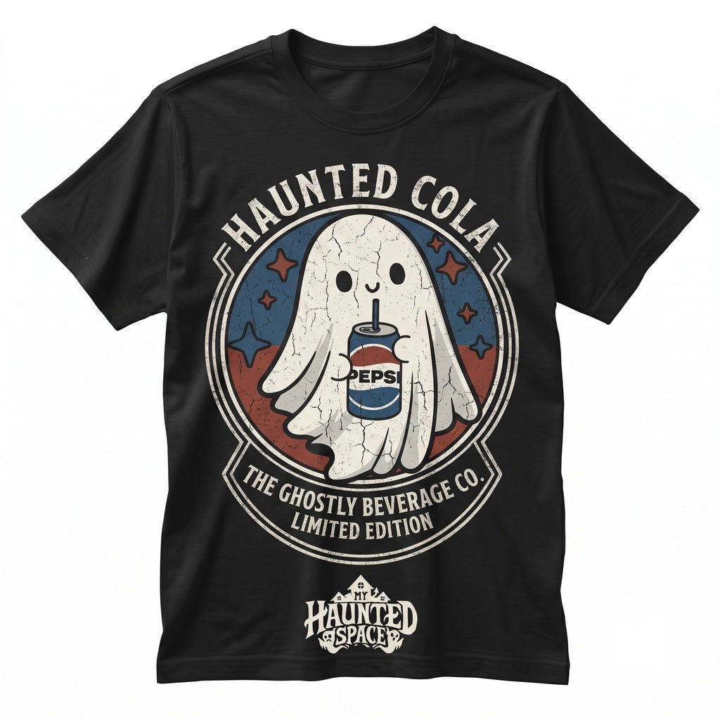 Funny Retro Spooky Cola Ghost Graphic Soda Pop Lover Halloween Apparel Unisex TShirt