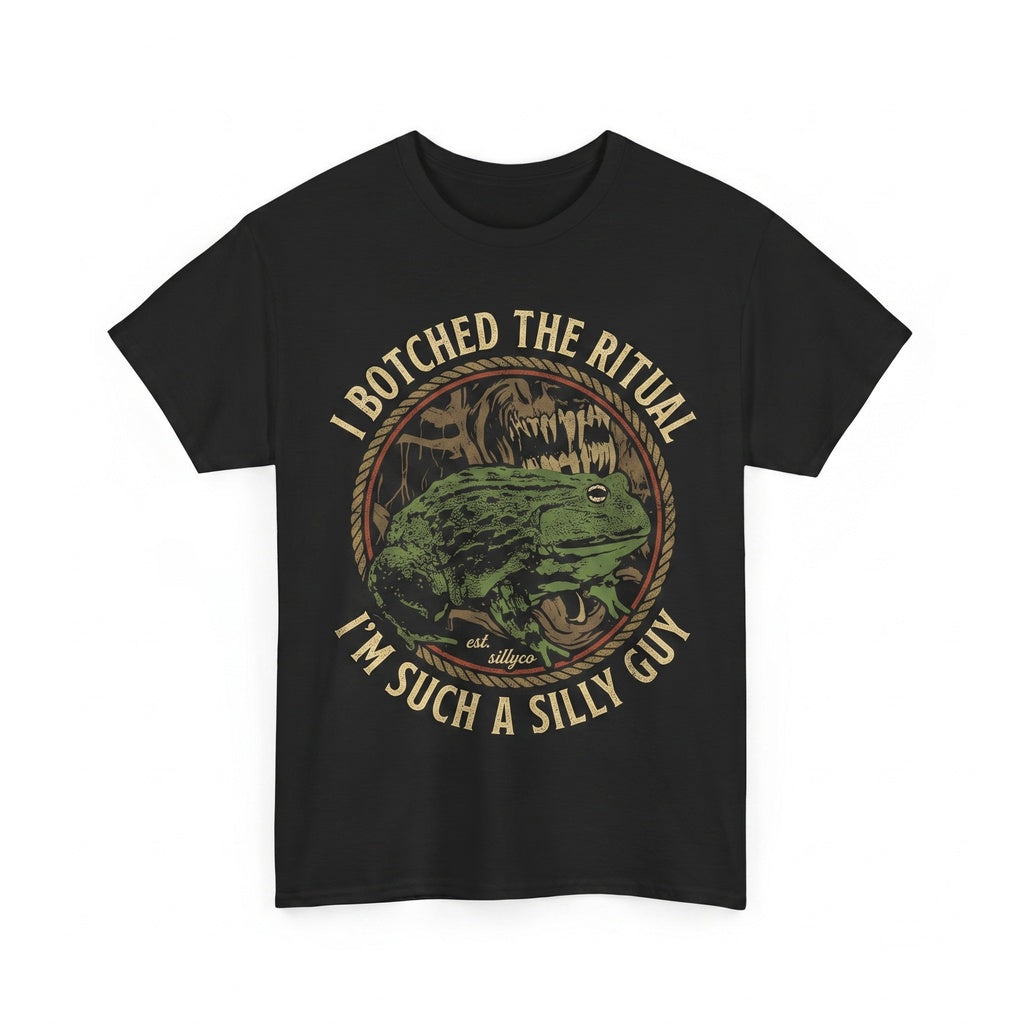 I Botched The Ritual Vintage Japanese Frog Graphic Magic Summoning Humor Cotton Apparel Unisex TShirt