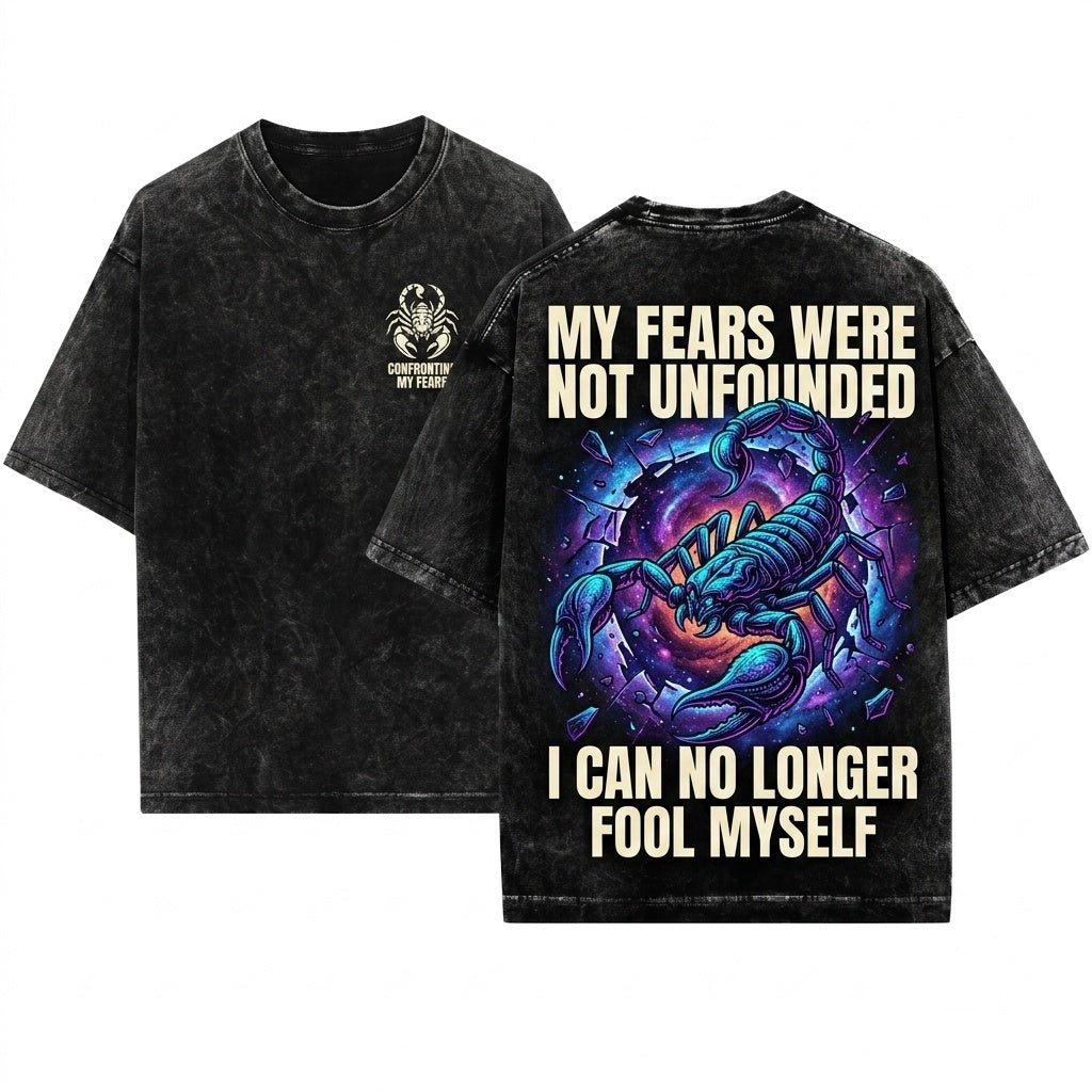 My Fears Were Not Unfounded Vintage Japanese Crab Graphic Print Cotton Tops Clothing Unisex Wash T-Shirt