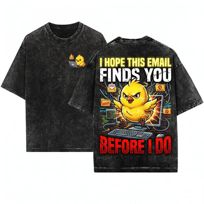 I Hope This Email Finds You Sweatshirt, Funny Embroidered Chick Gift, Gildan 18000 Unisex Wash T-Shirt (Sửa lỗi lặp từ Loại bỏ từ