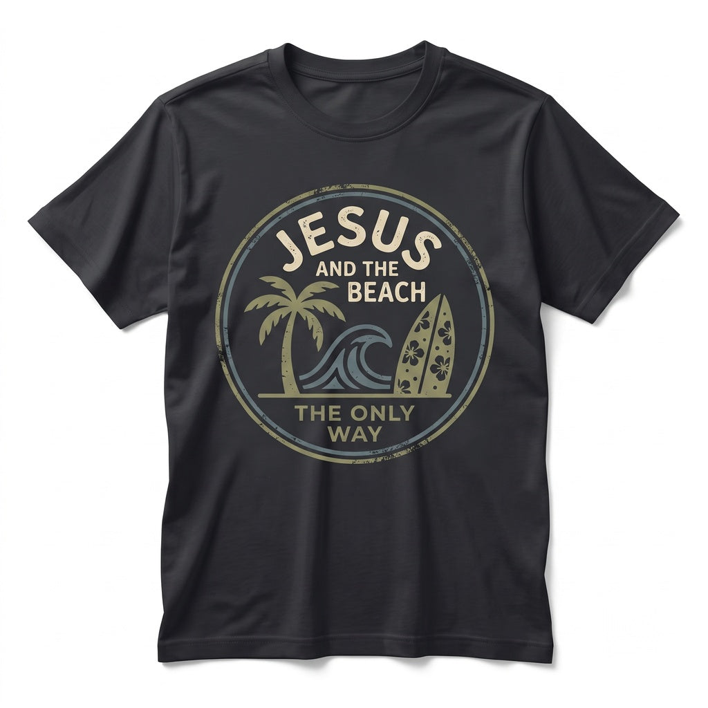 All I Need Is Jesus And The Beach Summer Religious Coastal Faith Lover Gift Graphic Unisex TShirt