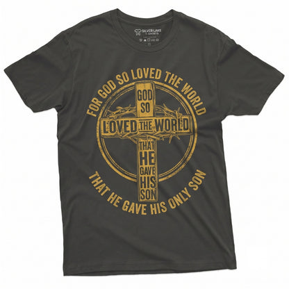 Christian Jesus Cross Religious God Love Easter Christmas Gift Unisex TShirt