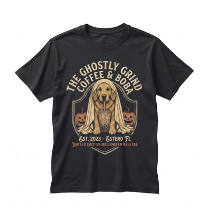 Golden Retriever Halloween Ghost Boba Cute Spooky Dog Lover Gift Unisex TShirt