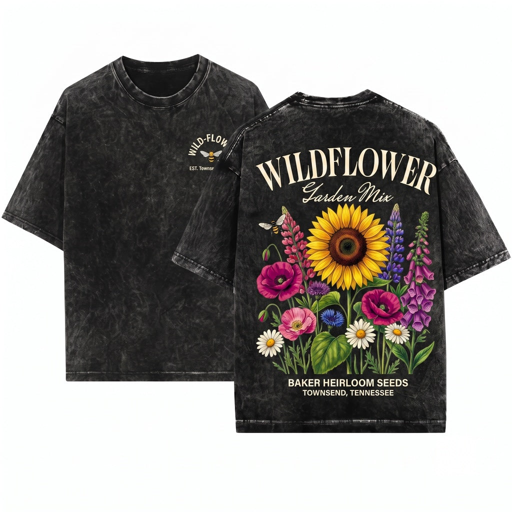 Botanical Wildflower Garden Flower Market Unisex Wash T-Shirt