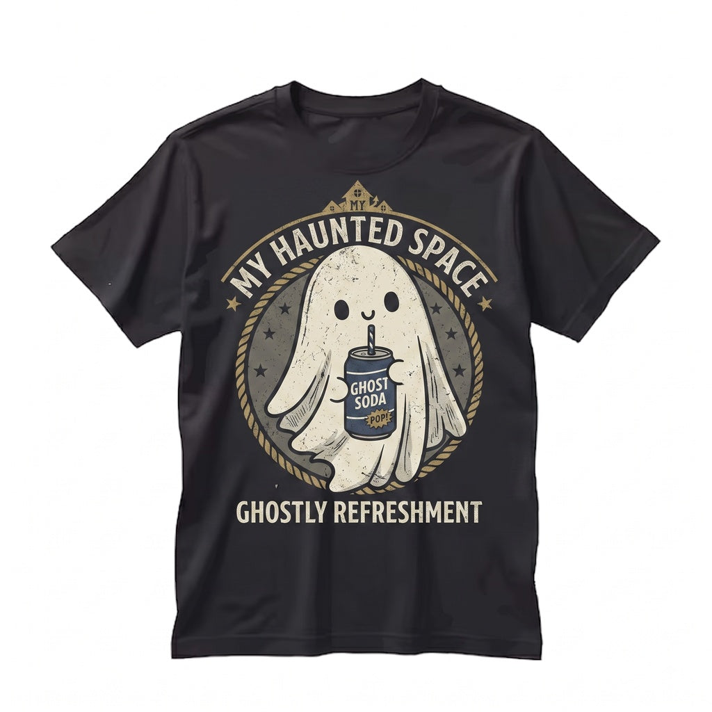 Funny Retro Spooky Cola Ghost Graphic Soda Pop Lover Halloween Apparel Unisex TShirt