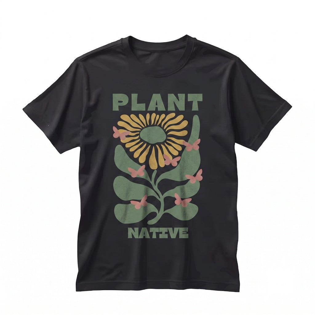 Floral Plant Native Cotton Canvas Graphic Print Botanical Nature Lover Gift Gardener Unisex TShirt