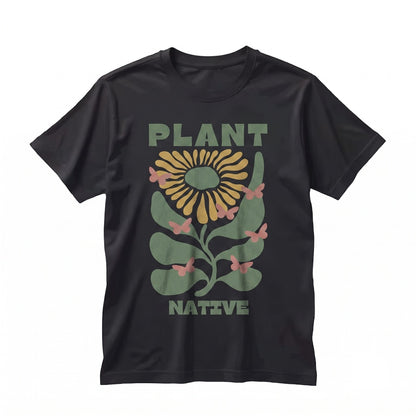 Floral Plant Native Cotton Canvas Graphic Print Botanical Nature Lover Gift Gardener Unisex TShirt