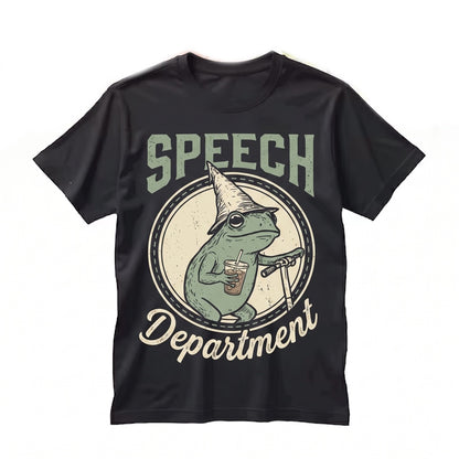 Silly Frog Iced Coffee SLP Back to School New Speech Language Pathologist Gift Unisex TShirt