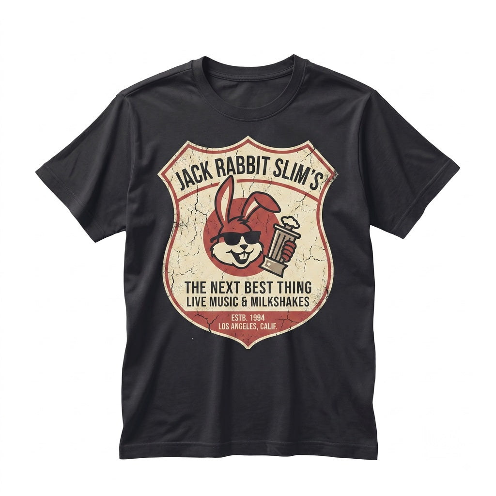Retro Jack Rabbit Slims Diner 90s Cult Classic Film Pulp Graphic Vintage Unisex TShirt