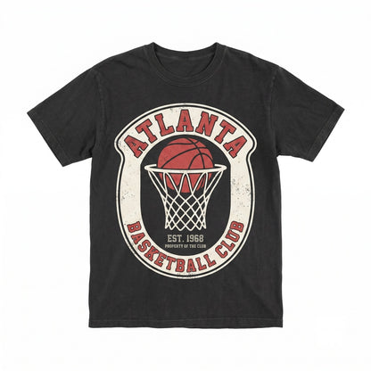 Atlanta Basketball Graphic Retro ATL Streetwear Game Day Vintage Sports Apparel Unisex TShirt
