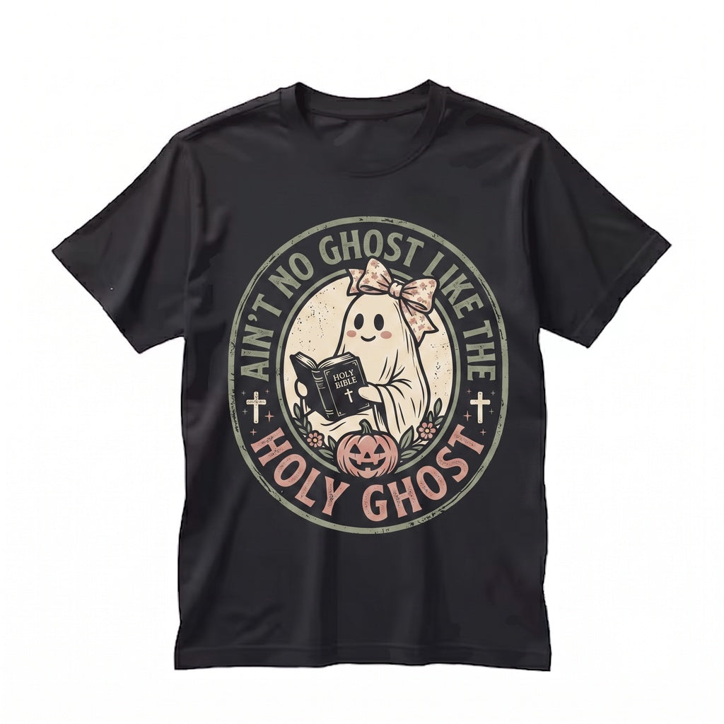 Aint No Holy Ghost Christian Floral Faith Halloween Religious Gift Apparel Unisex TShirt